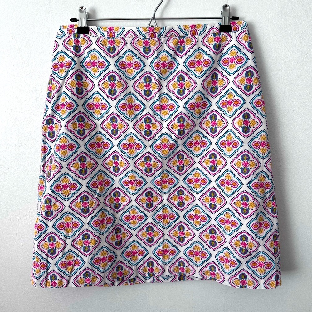 Boden womans 100% cotton diamond pattern skirt